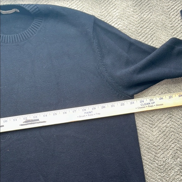 Suitsupply Men's Crewneck Long Sleeve Sweater 100% Cotton Black Size  XL - Picture 8 of 10